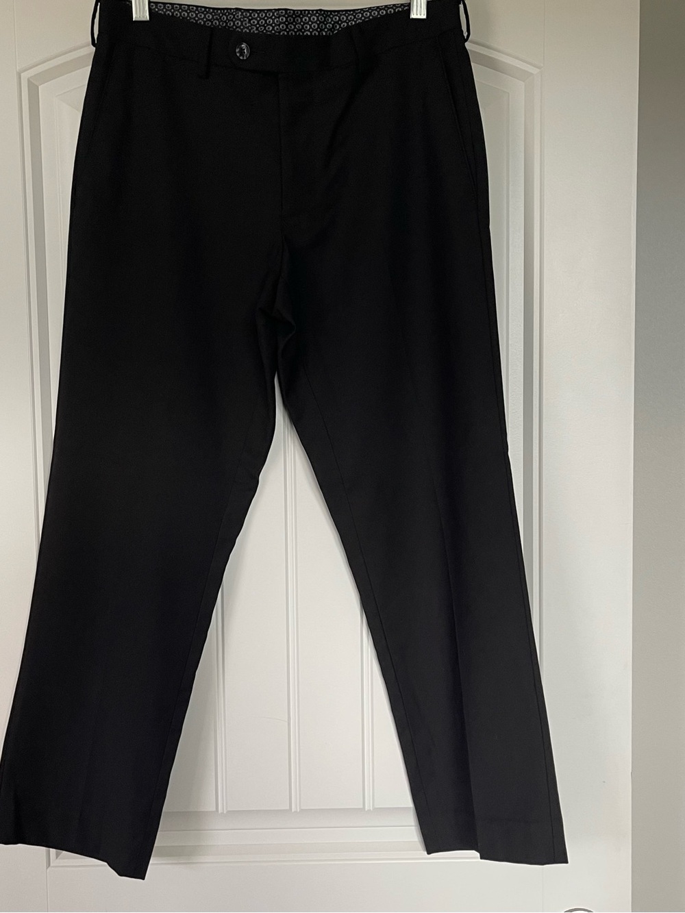 Men's Black Dress Pants - Tailored Flat Front